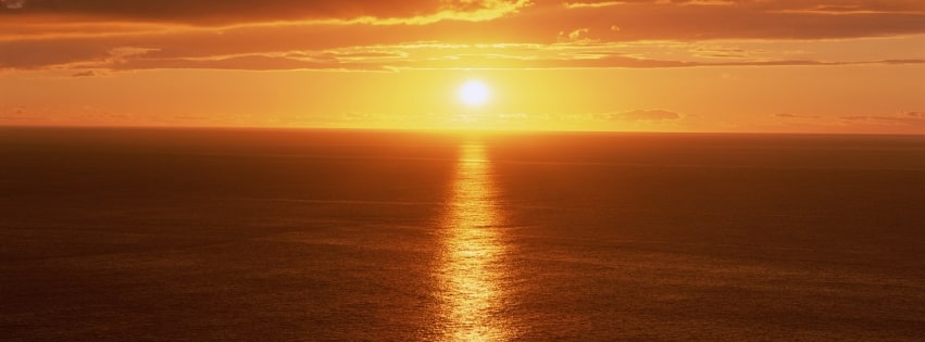 Sunset over the ocean